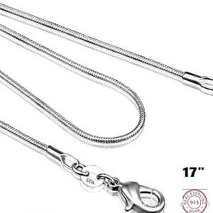 Necklace / Chain ~ 17" ~ Italian ~ .925 Sterling Silver ~ Rope Chain